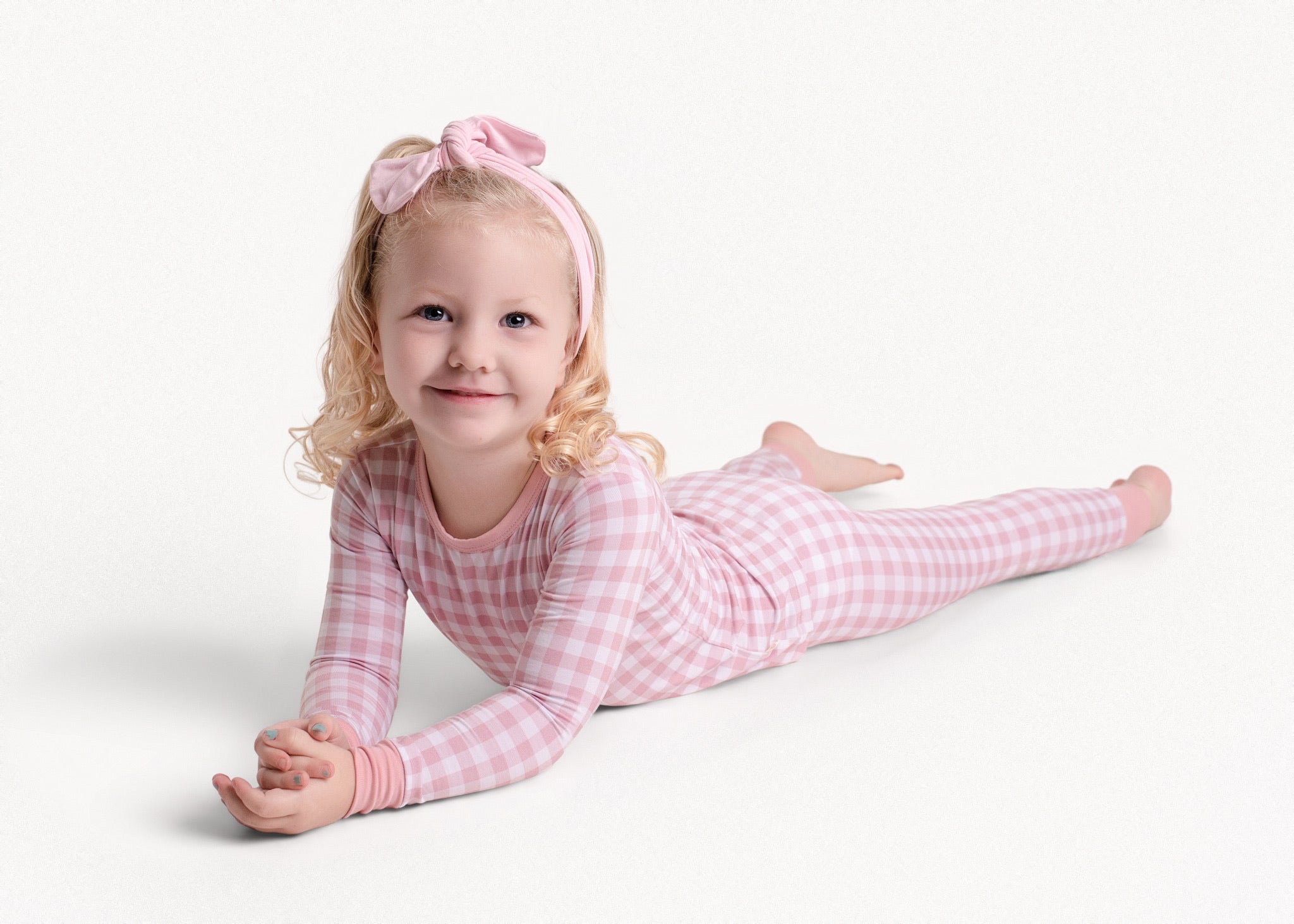 pink gingham Pyjamassett