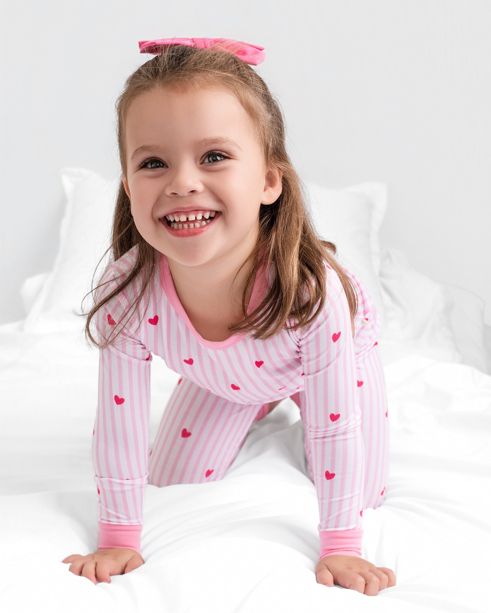 Tiny Hearts Pink Pyjamassett