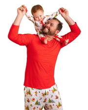 Jul med Brumm langermet pyjamasoverdel herre
