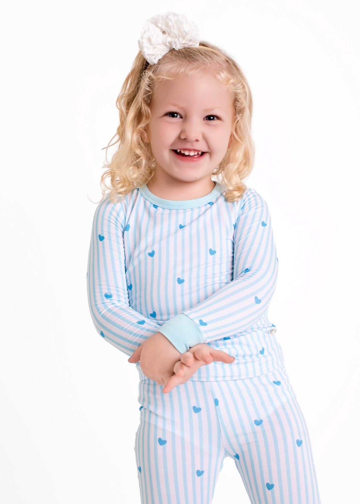 Tiny Hearts Blue Pyjamassett