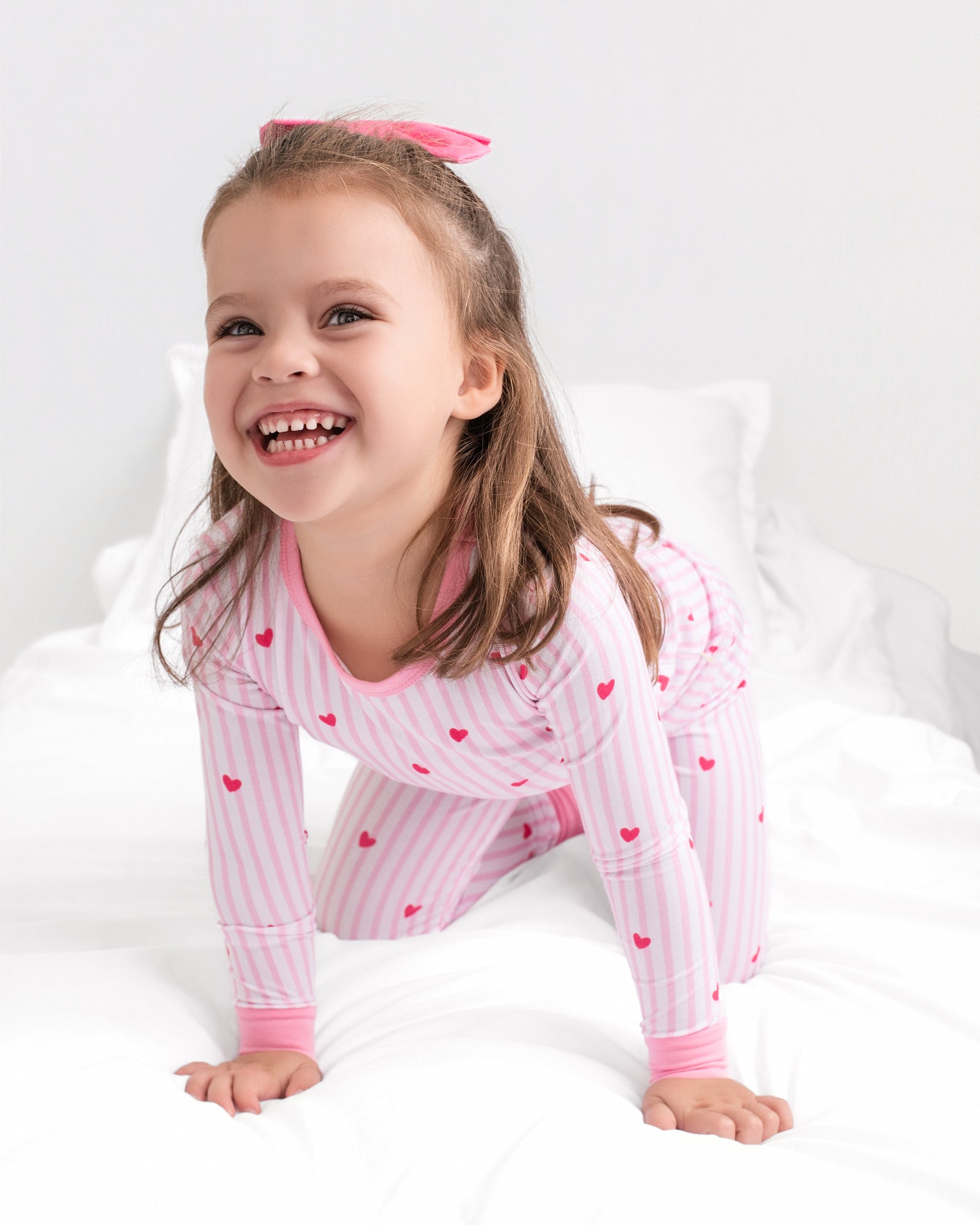 Tiny Hearts Pink Pyjamassett