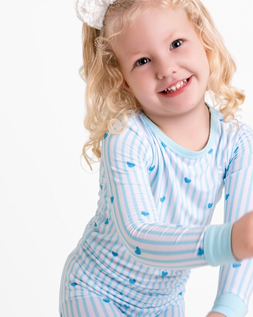 Tiny Hearts Blue Pyjamassett