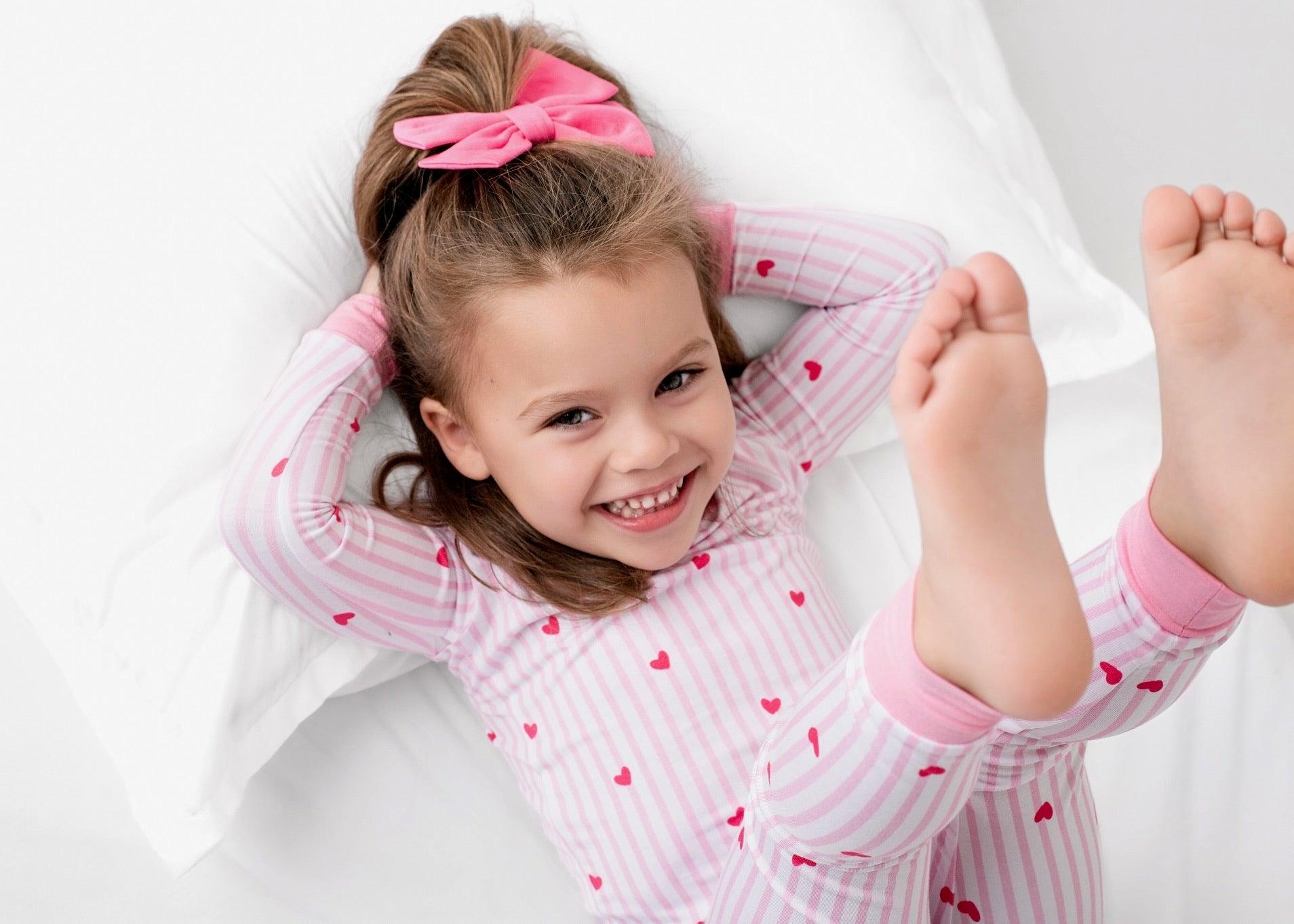 Tiny Hearts Pink Pyjamassett