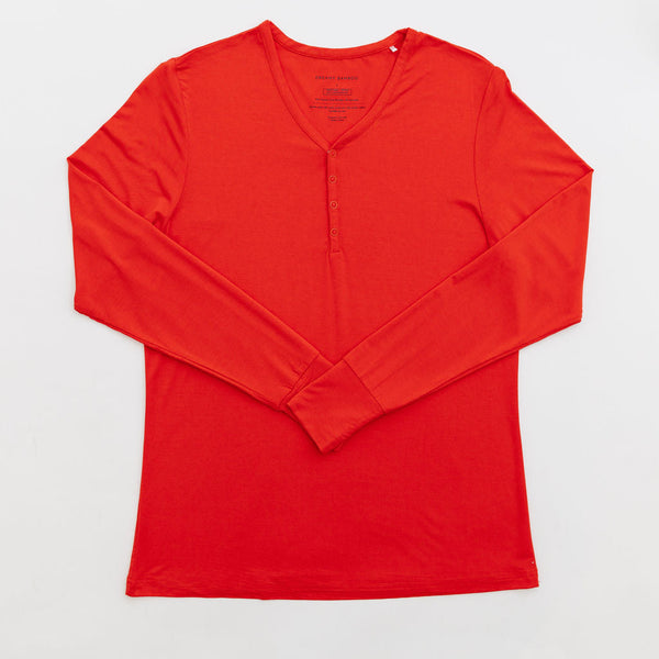 Rød langermet pyjamasoverdel dame